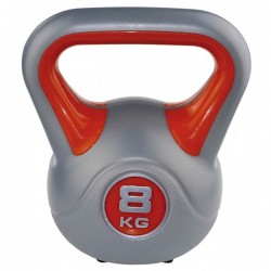Kettlebell kg 8 per home fitness, colore rosso
