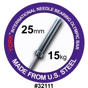 Bilanciere olimpionico femminile York Needle Bearing Training Bar
