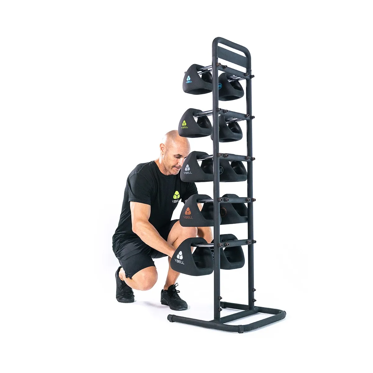 Set completo di 10 YBell con Rack con utilizzatore