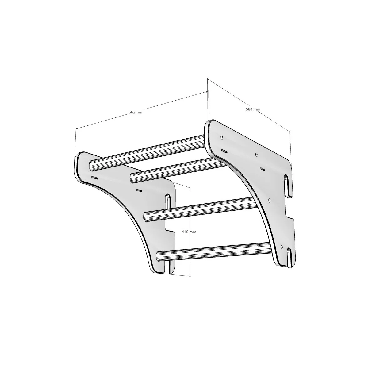 Dimensioni espansione per spalliera