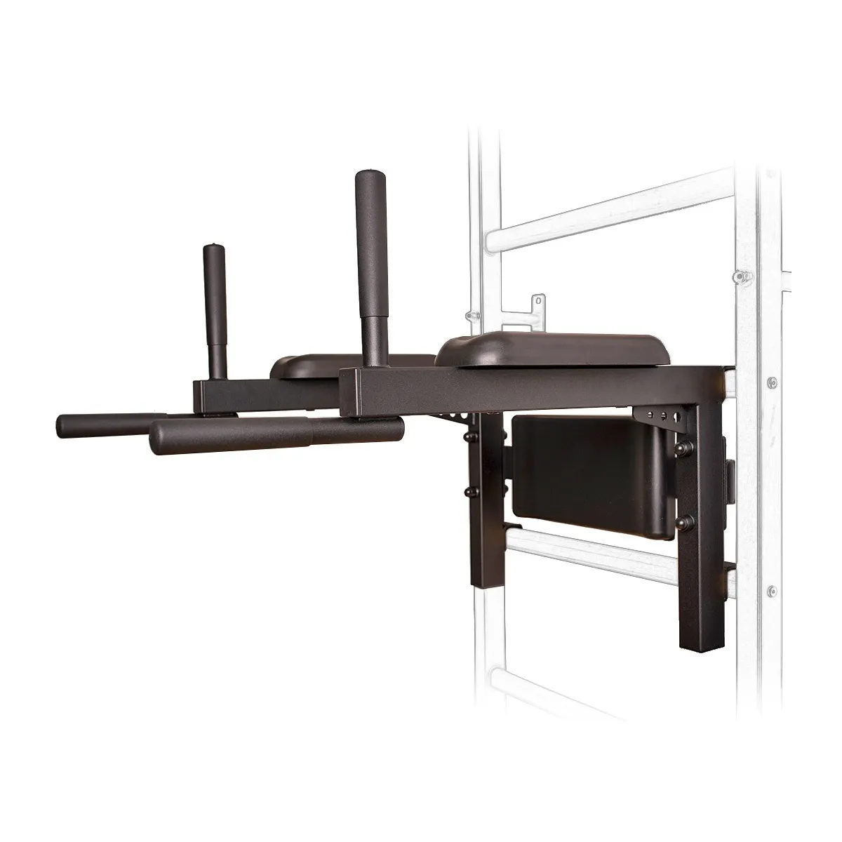 parallele 2 in 1 per addominali e dip da agganciare a spalliera