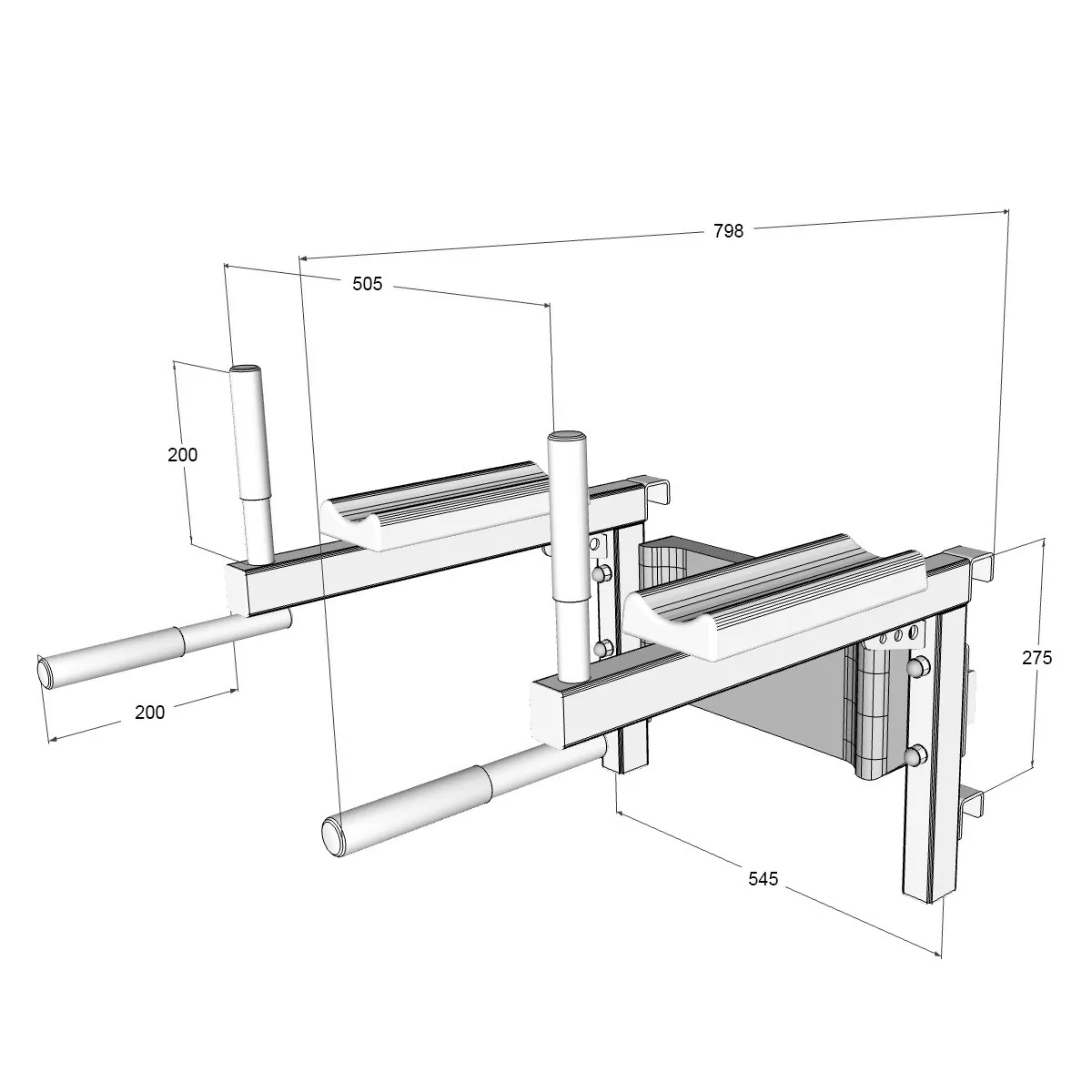 Parallele per spalliera | Per addominali in sospensione e DIP