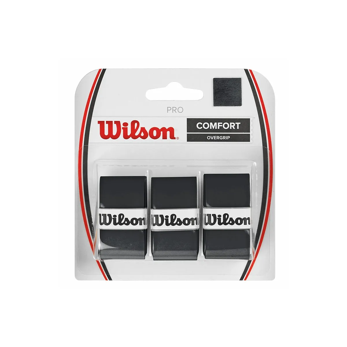 Overgrip Wilson Ultra Wrap colore nero, confezione da 3