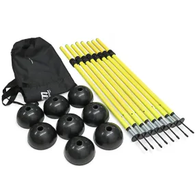 Set di 8 pali  slalom per tutte le superfici con borsa