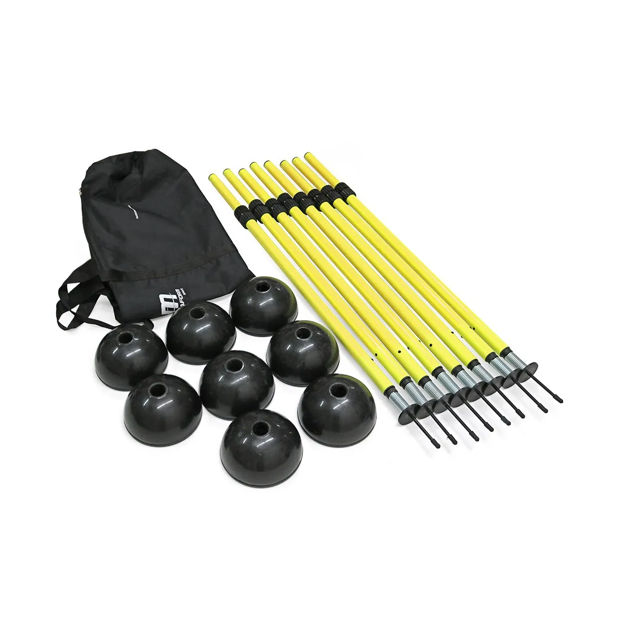 Set di 8 pali  slalom per tutte le superfici con borsa