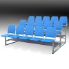 Tribuna mobile con struttura in acciaio zincato, 15 posti su sedile