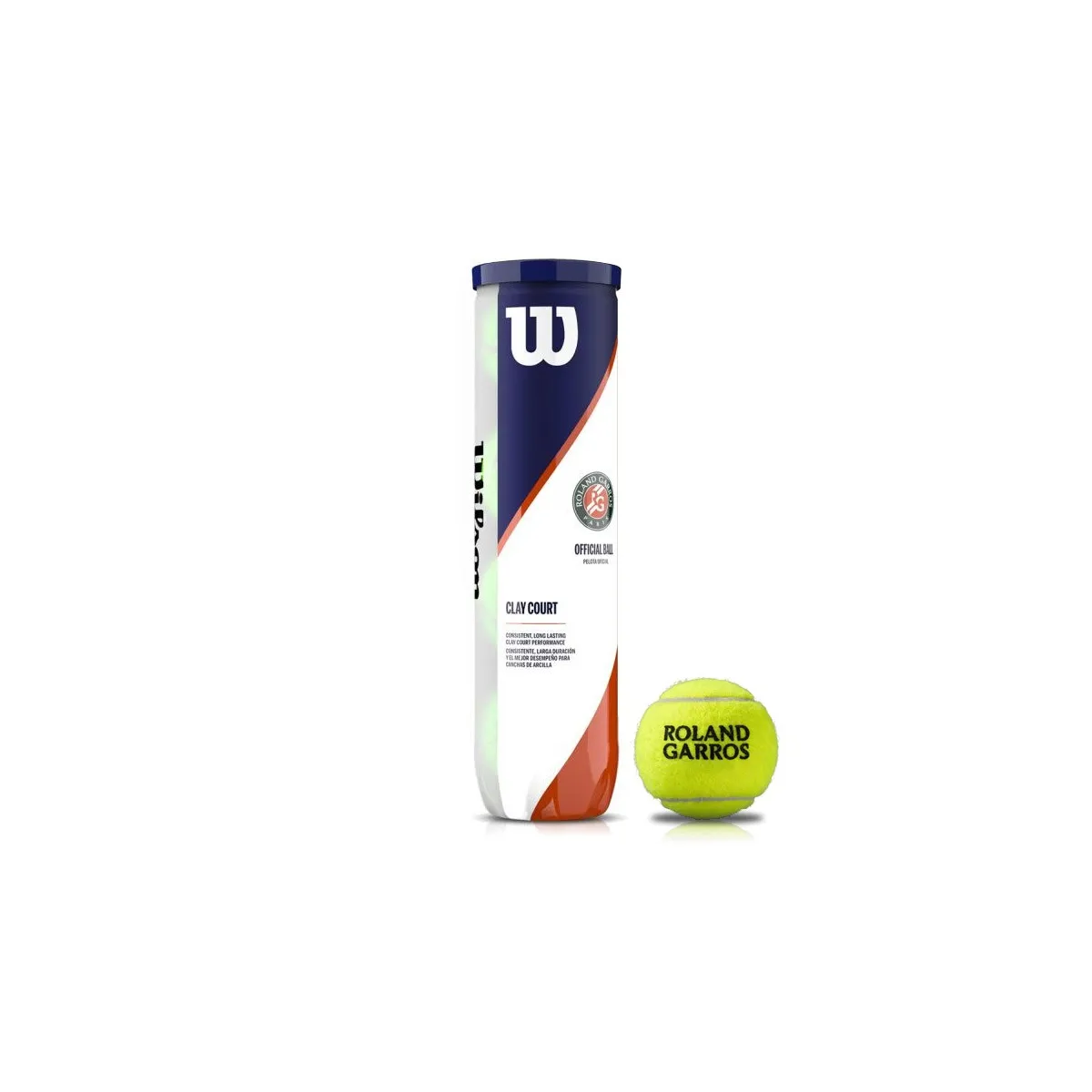 Tubo 4 palle Wilson Roland Garros Clay Court per terra battuta