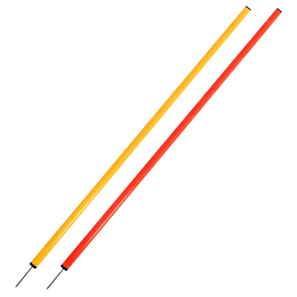 Palo slalom con puntale in acciaio - giallo o rosso