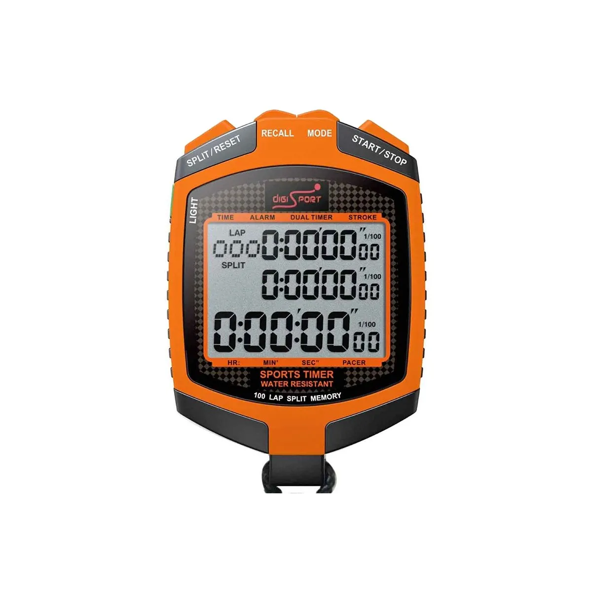 Cronometro digitale 100 memorie, water resistant