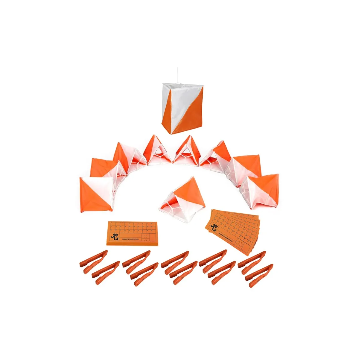 Set per orienteering con lanterne, punzoni e cartoncini