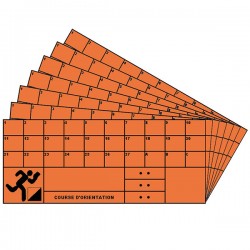 Set di 50 cartoncini per orienteering