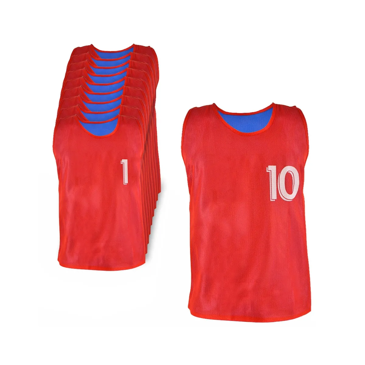 Set 10 maglie reversibili numerate