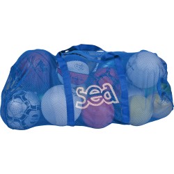 Borsa con maniglie porta-palloni e palline in rete a maglia piccola