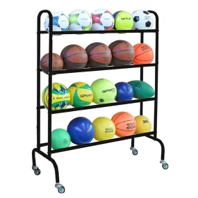 Carrello porta palloni a 4 ripiani