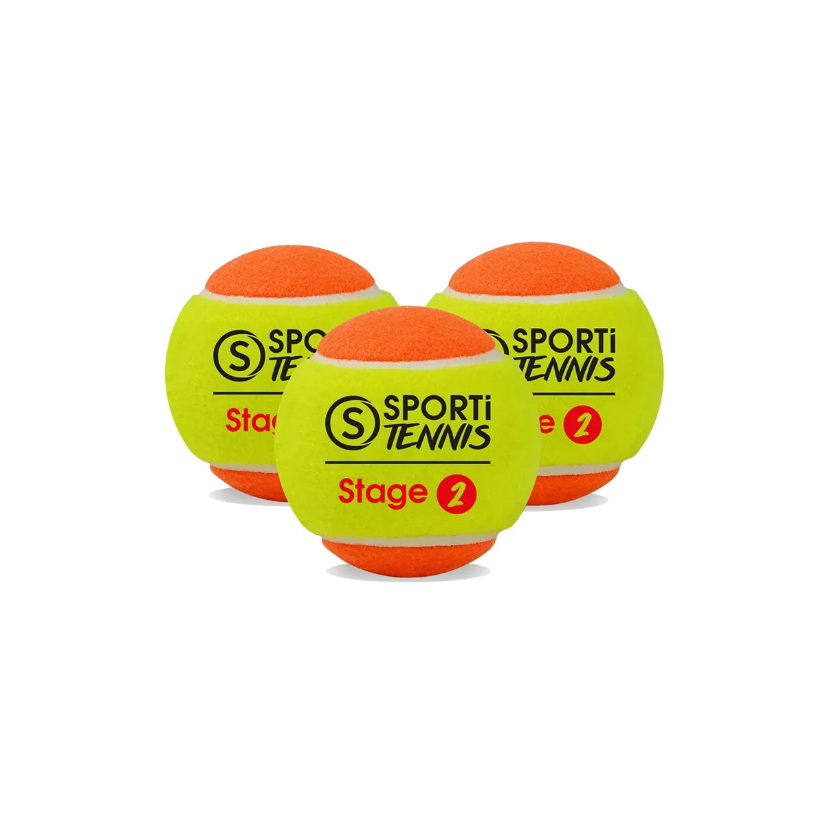 Confezione 3 palle tennis Stage 2 Orange