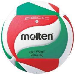 Pallone volley Molten V5M2200-L, misura 5 e peso ridotto a 240 gr