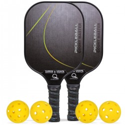 Set 2 racchette pickleball Conquest Court Master, 4 palle e borsa