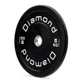 Bumper in gomma 5 kg per bilancieri olimpici vista laterale