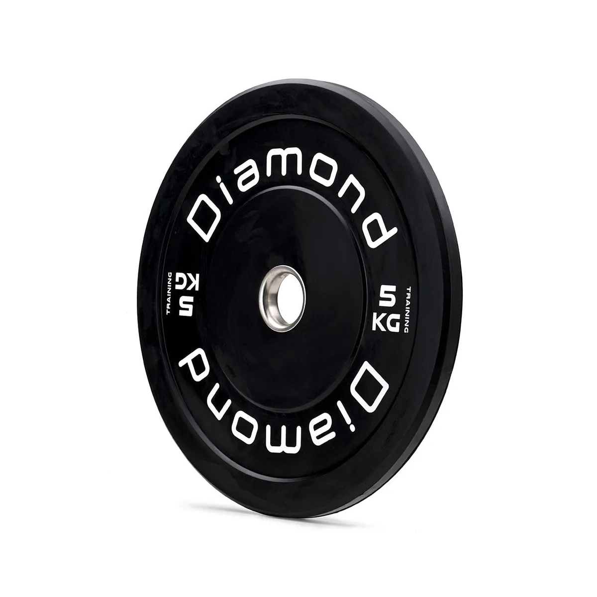 Bumper in gomma 5 kg per bilancieri olimpici vista laterale