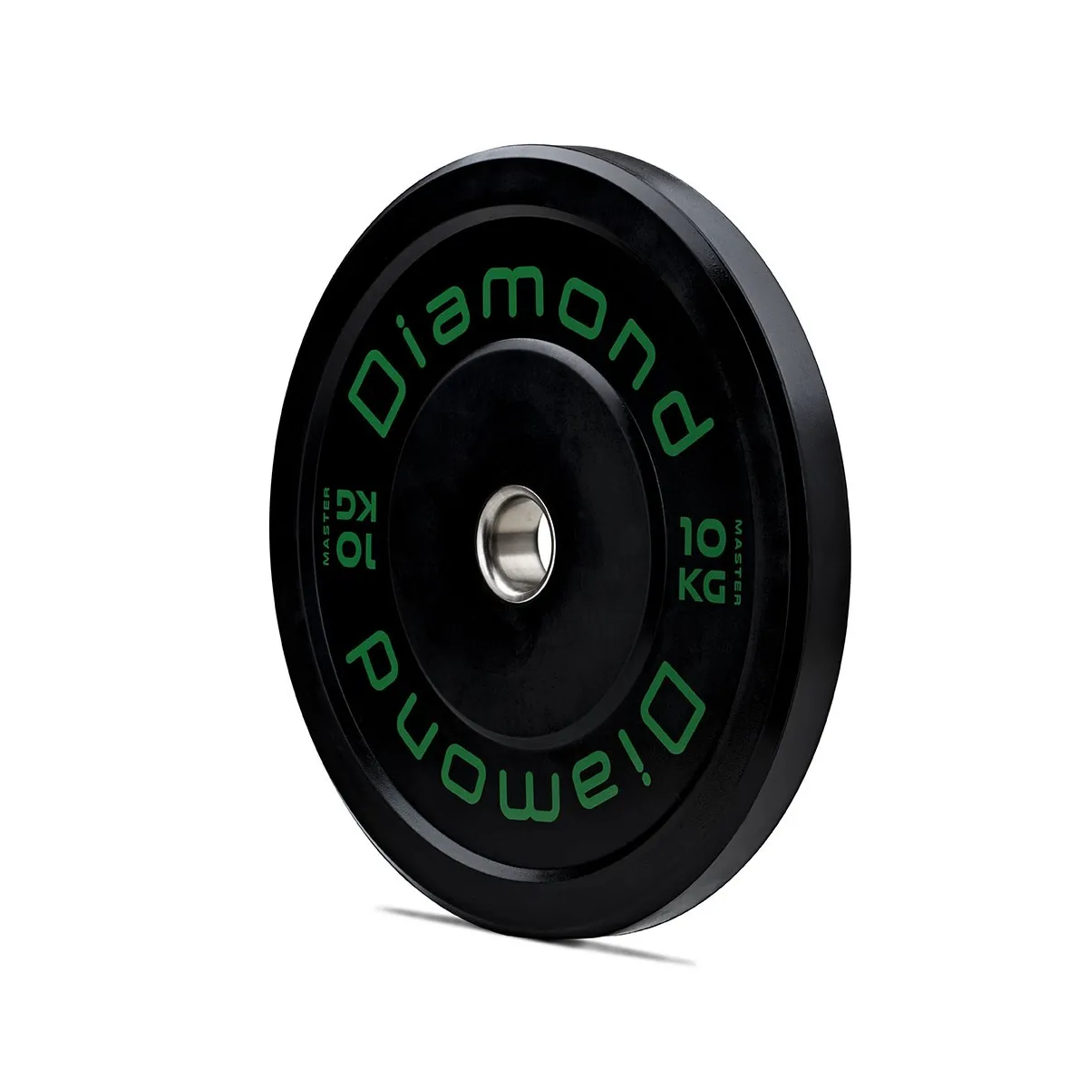 Bumper in gomma 10 kg per bilancieri olimpici vista laterale