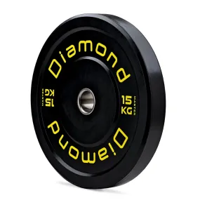 Bumper in gomma 15 kg per bilancieri olimpici vista laterale
