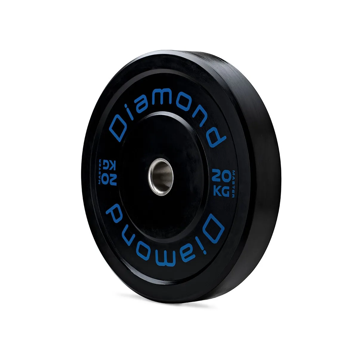 Bumper in gomma 20 kg per bilancieri olimpici vista laterale