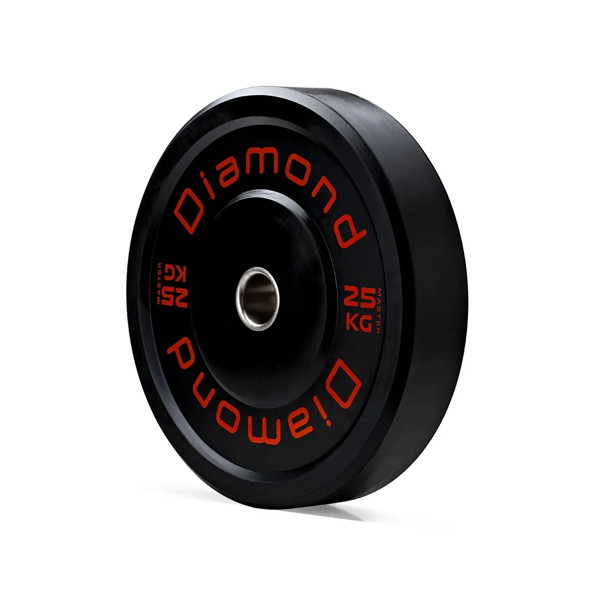 Bumper in gomma 25 kg per bilancieri olimpici vista laterale