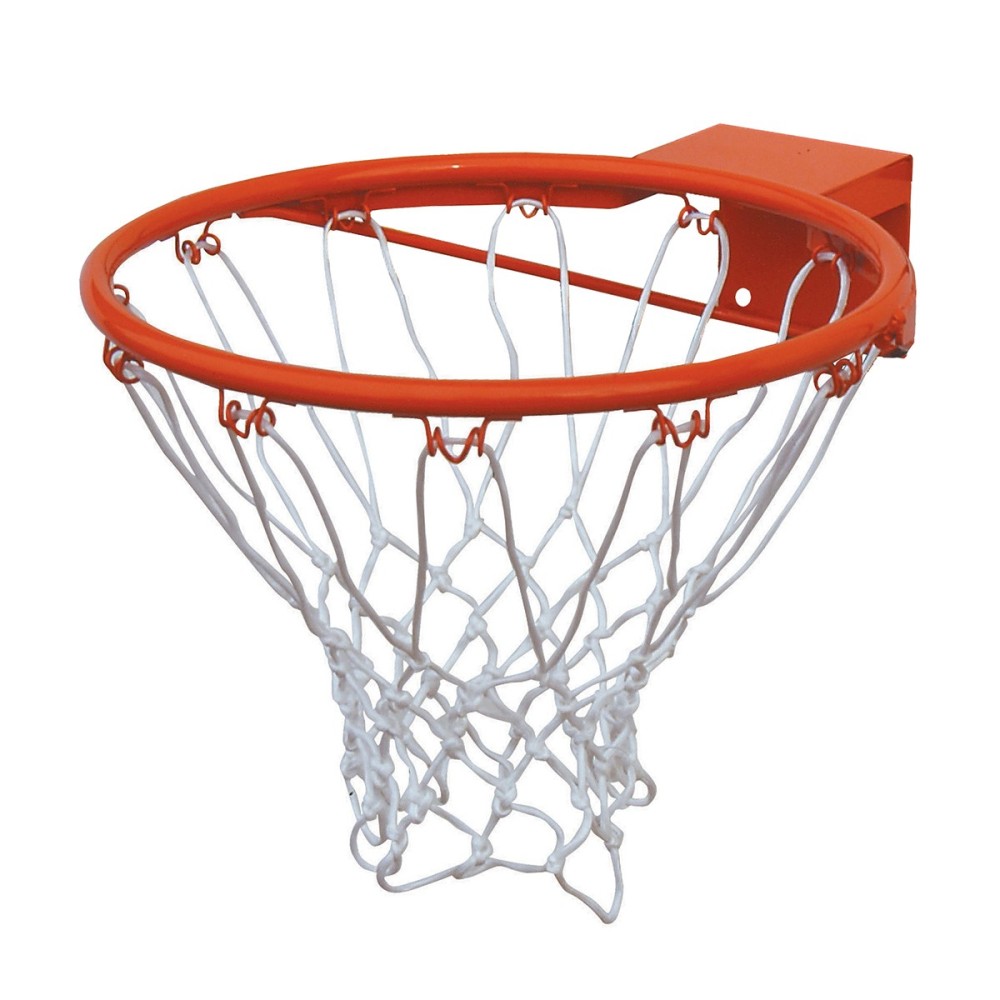 Canestro basket professionale con cerchio rinforzato, retina in nylon