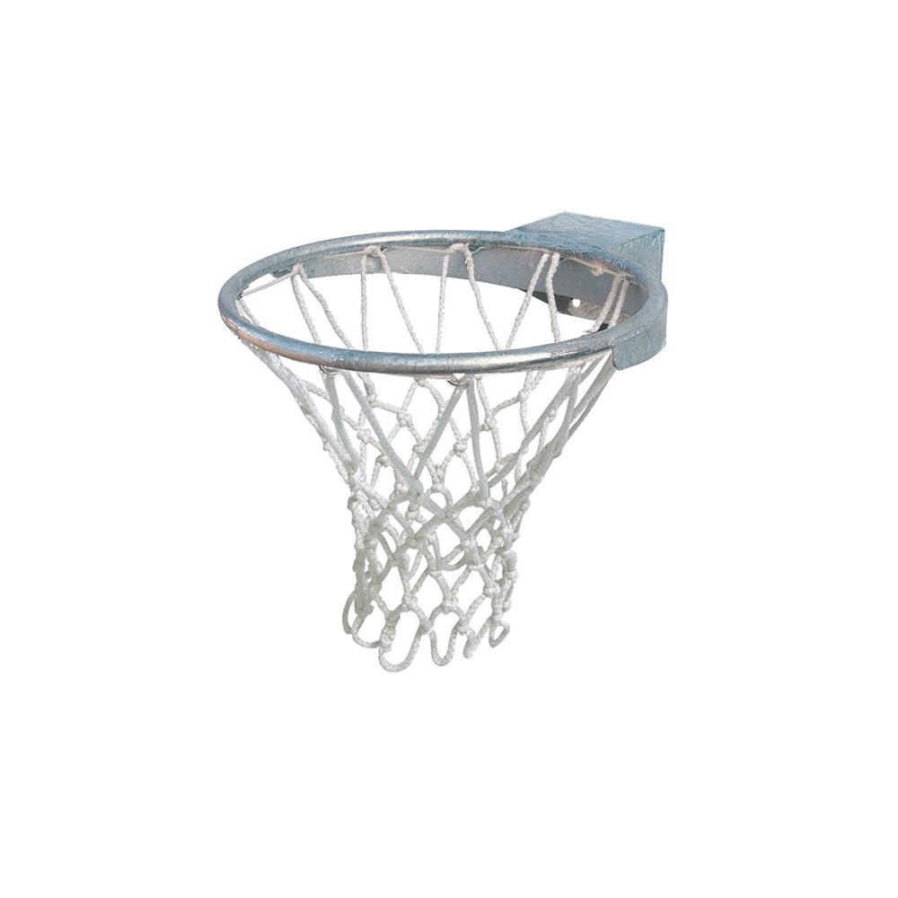 Canestro da basket zincato rinforzato con retina in nylon, professionale
