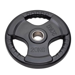 Disco gommato olimpico da 20 kg, foro 50 mm Tri-Grip