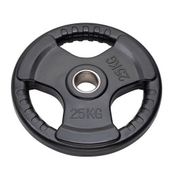 Disco per bilanciere olimpico da 25 kg | Tri-Grip | Rivestito in gomma