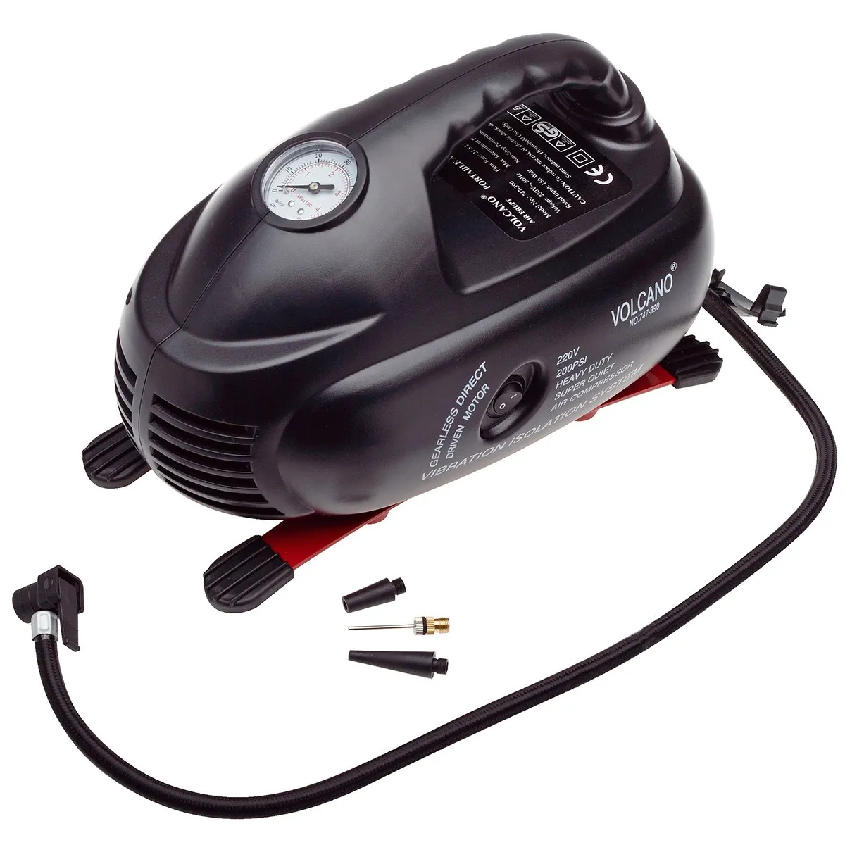 Mini compressore per palloni con manometro