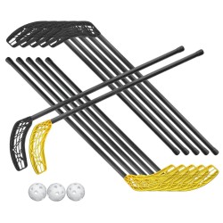 Set per floorball Junior School con 12 stecche 85-101 cm e 3 palle