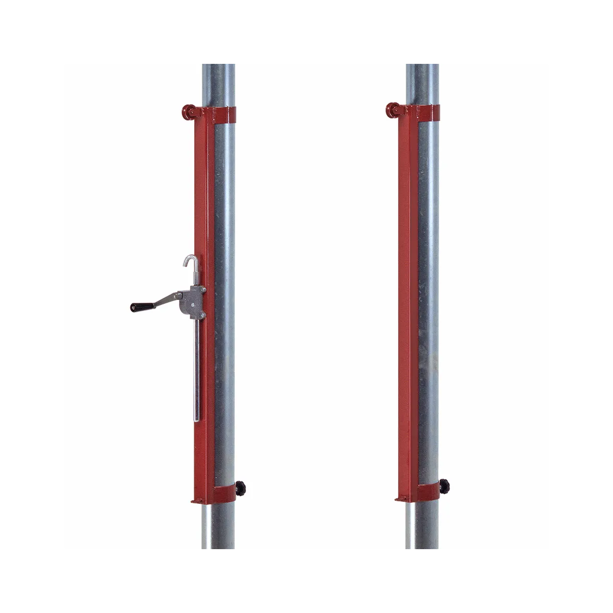 Dettaglio di impianto pallavolo monotubolare - in acciaio