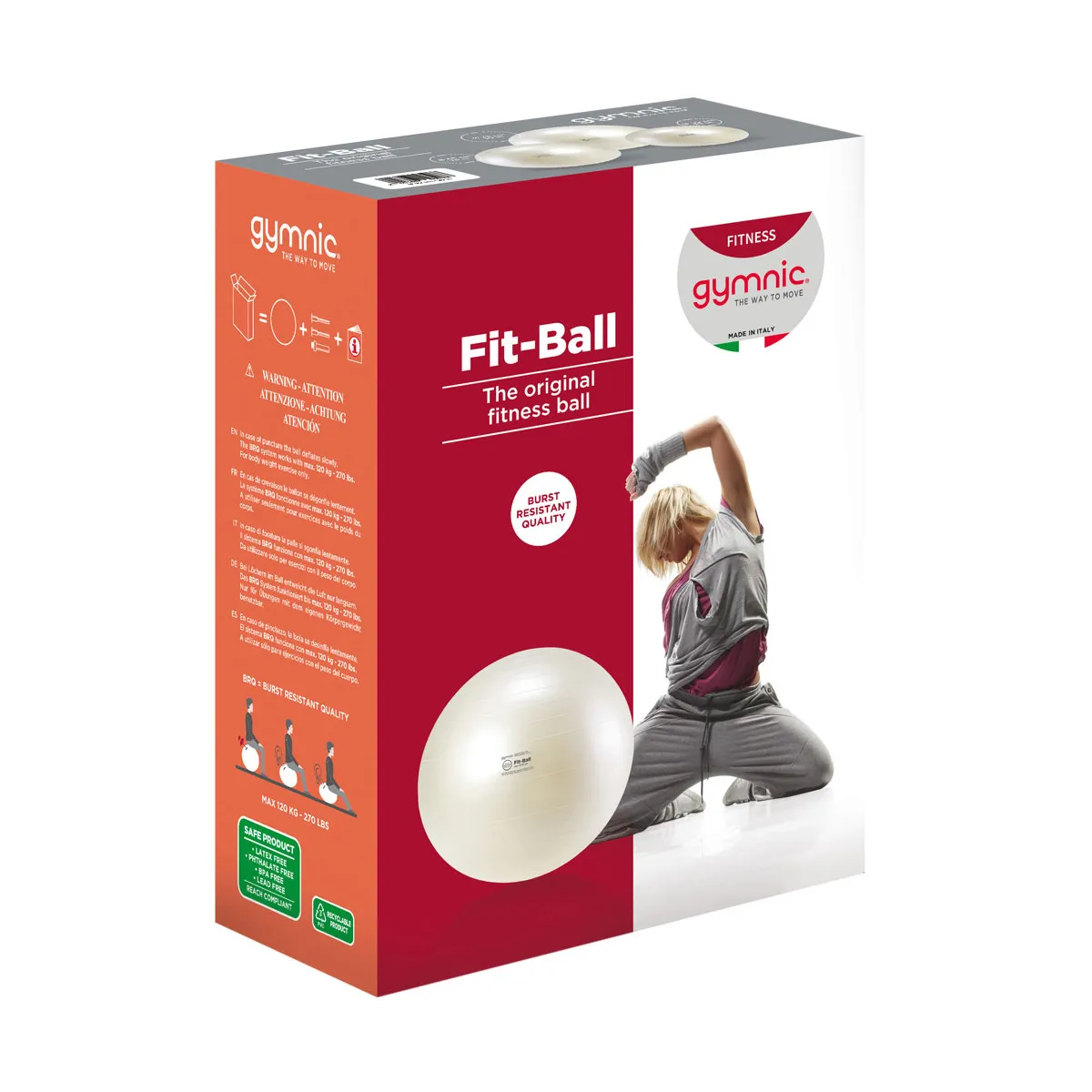 confezione Fitball, palla professionale per fitness