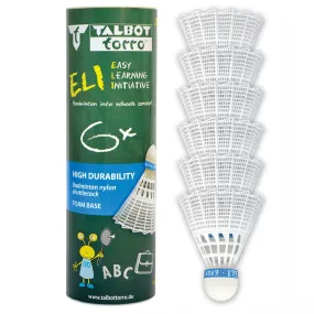 Tubo 6 volani per badminton Torro Eli a uso scolastico