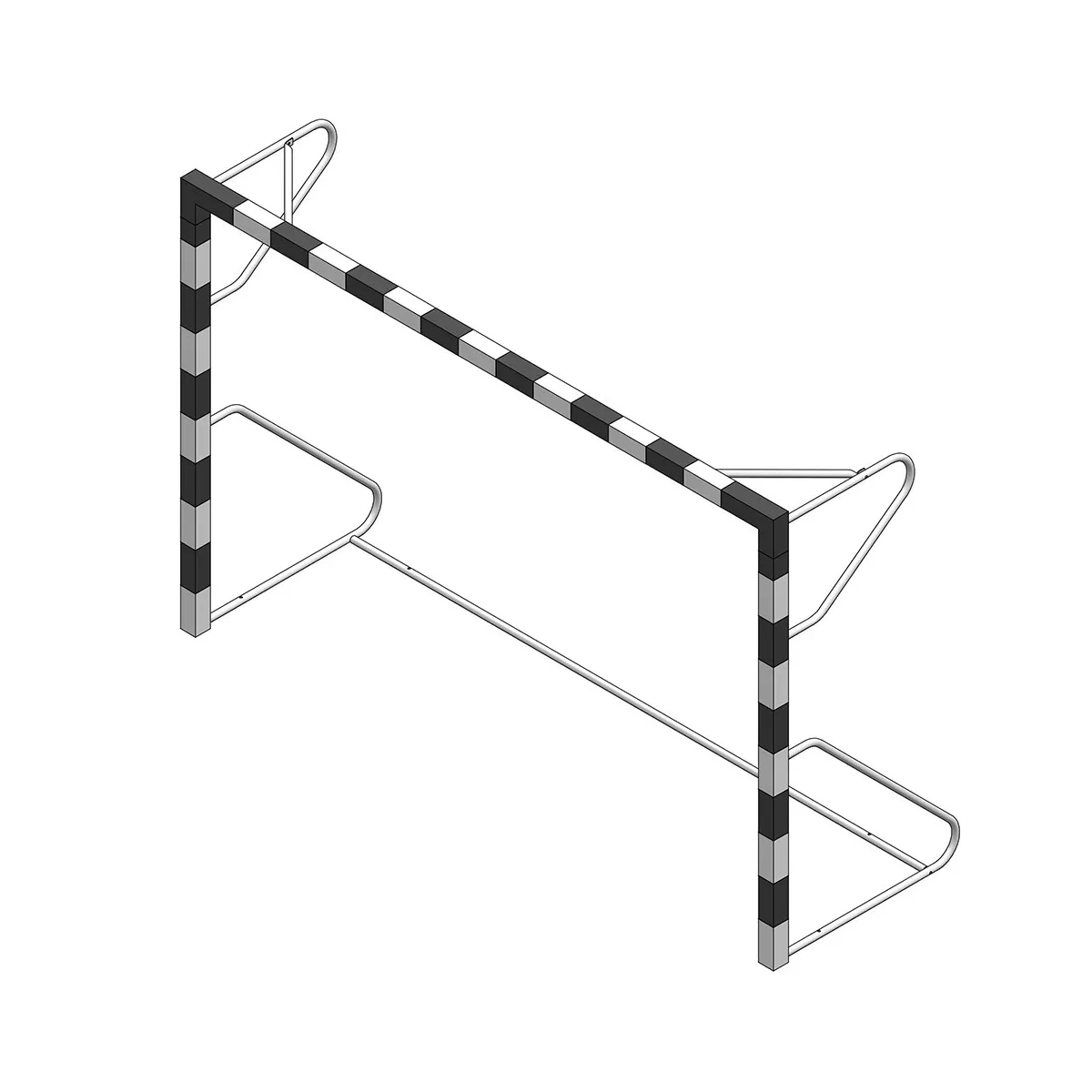 Coppia porte pallamano trasportabili,  spoglie
