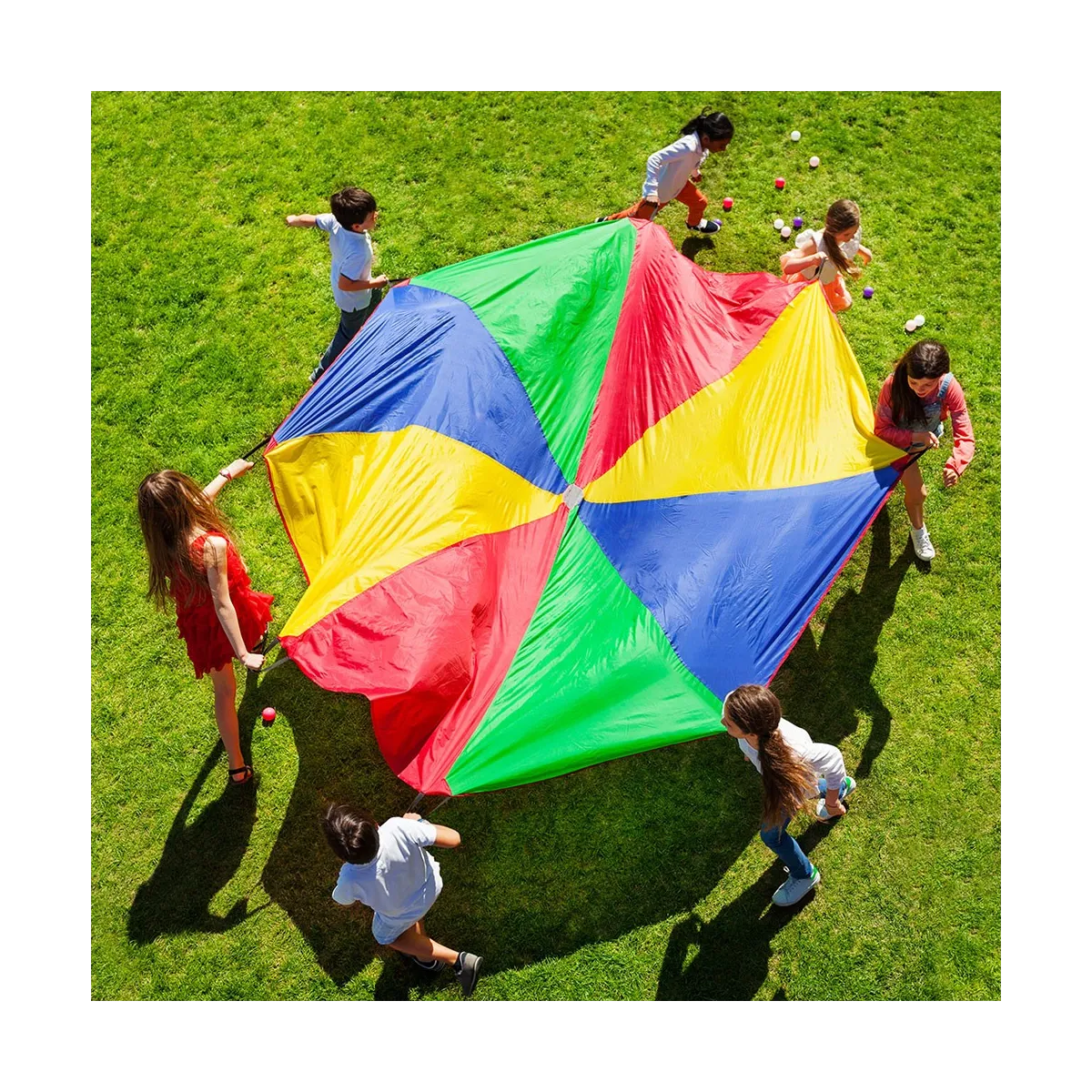 Gioco paracadute arcobaleno