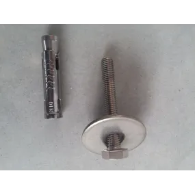 Kit di fissaggio per blocchi partenza piscina in acciaio Inox