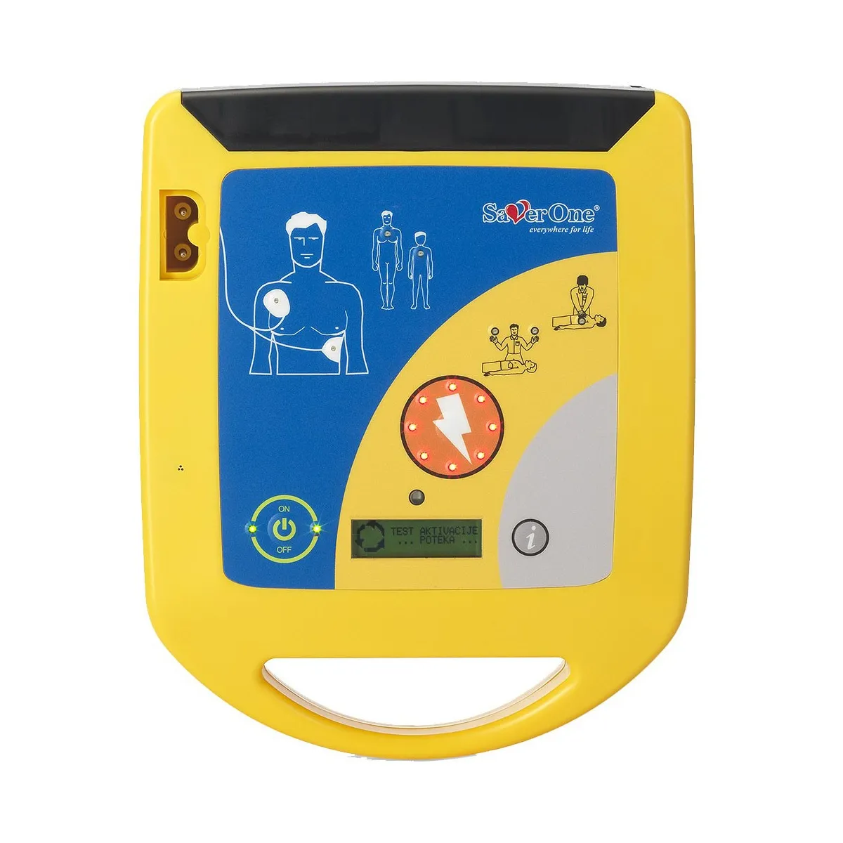 Defibrillatore semiautomatico Saver One AED DAE ad accesso pubblico PAD