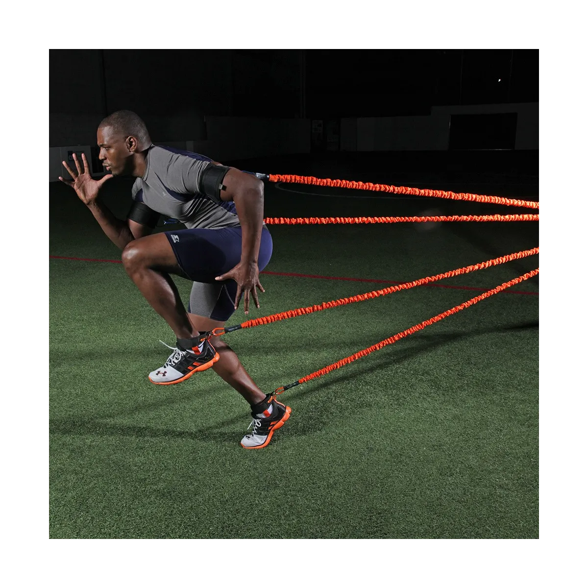 4268. Double Gun Stroops, 4 elastici 140 cm. con polsiere, cavigliere e attacco universale