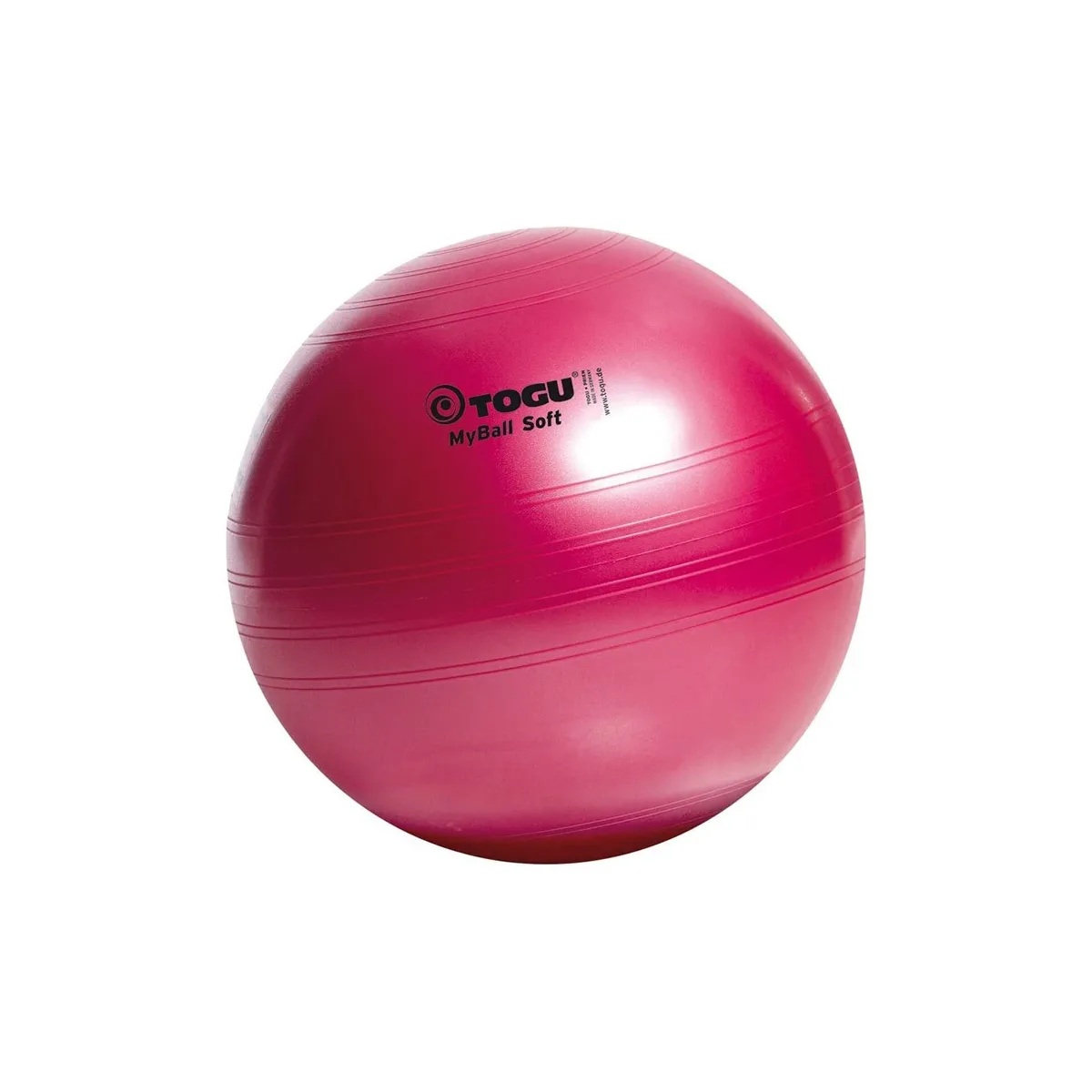 Palla ginnica Togu MyBall Soft colore rosso rubino, diam. 55