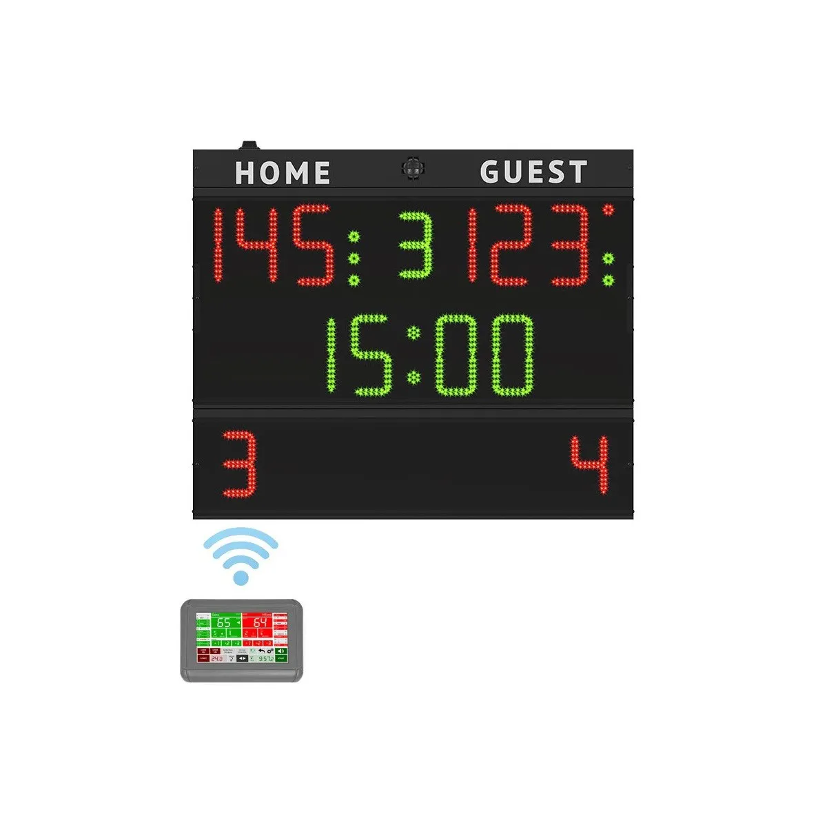 Tabellone elettronico multisport SHL 25, COMPLETO di consolle Wireless