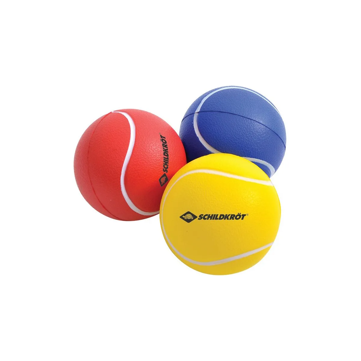 Confezione 3 palle morbide in spugna Schildkroet diametro 7 cm in 3 colori