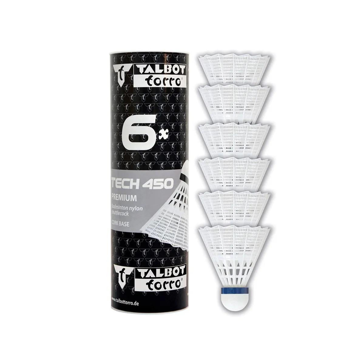 Set di 6 volani per badminton Torro Tech 450 Premium