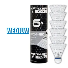 Torro Tech 450 Premium tubo 6 volani per badminton velocità media