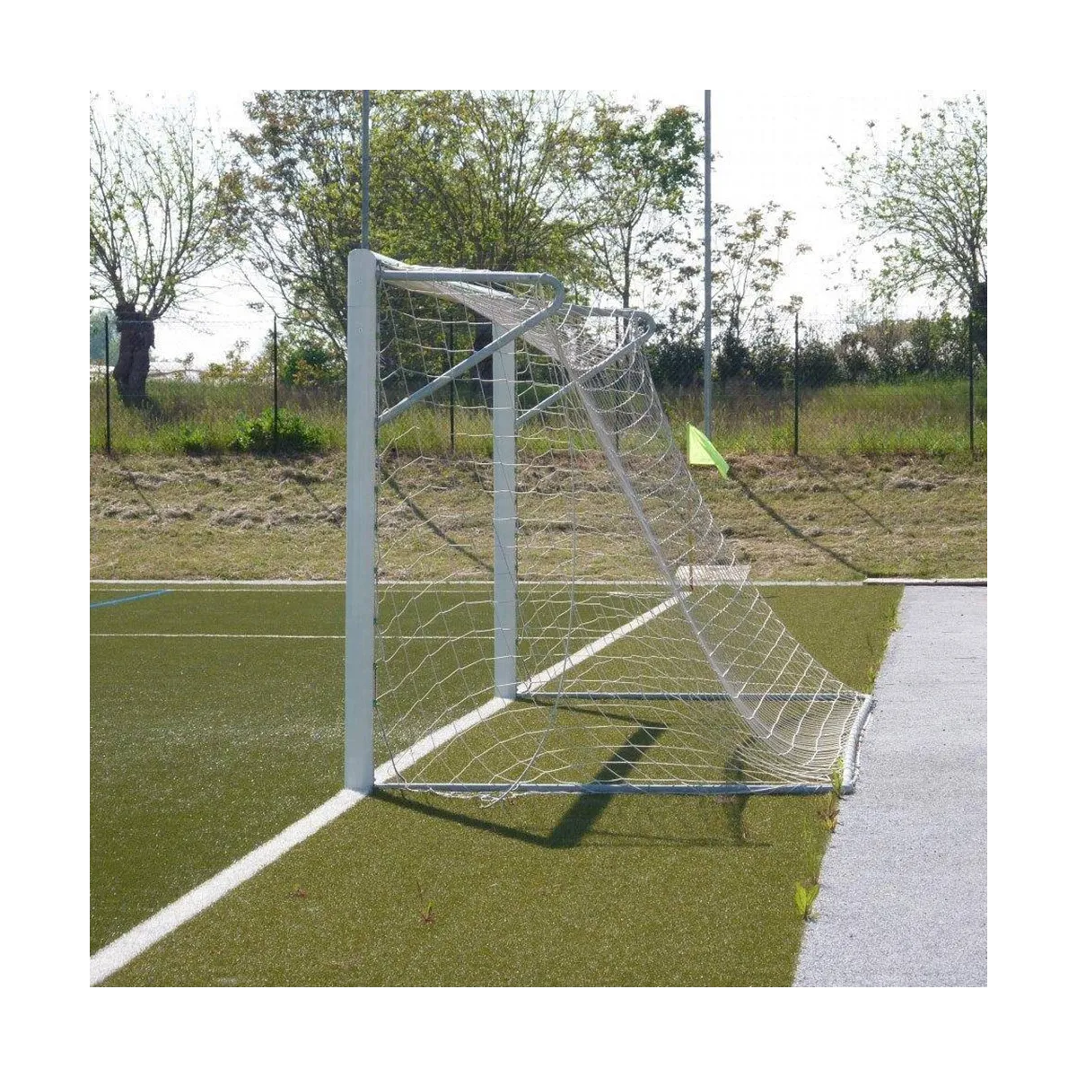 Porta calcio mt. 6x2 fissa in alluminio LATO