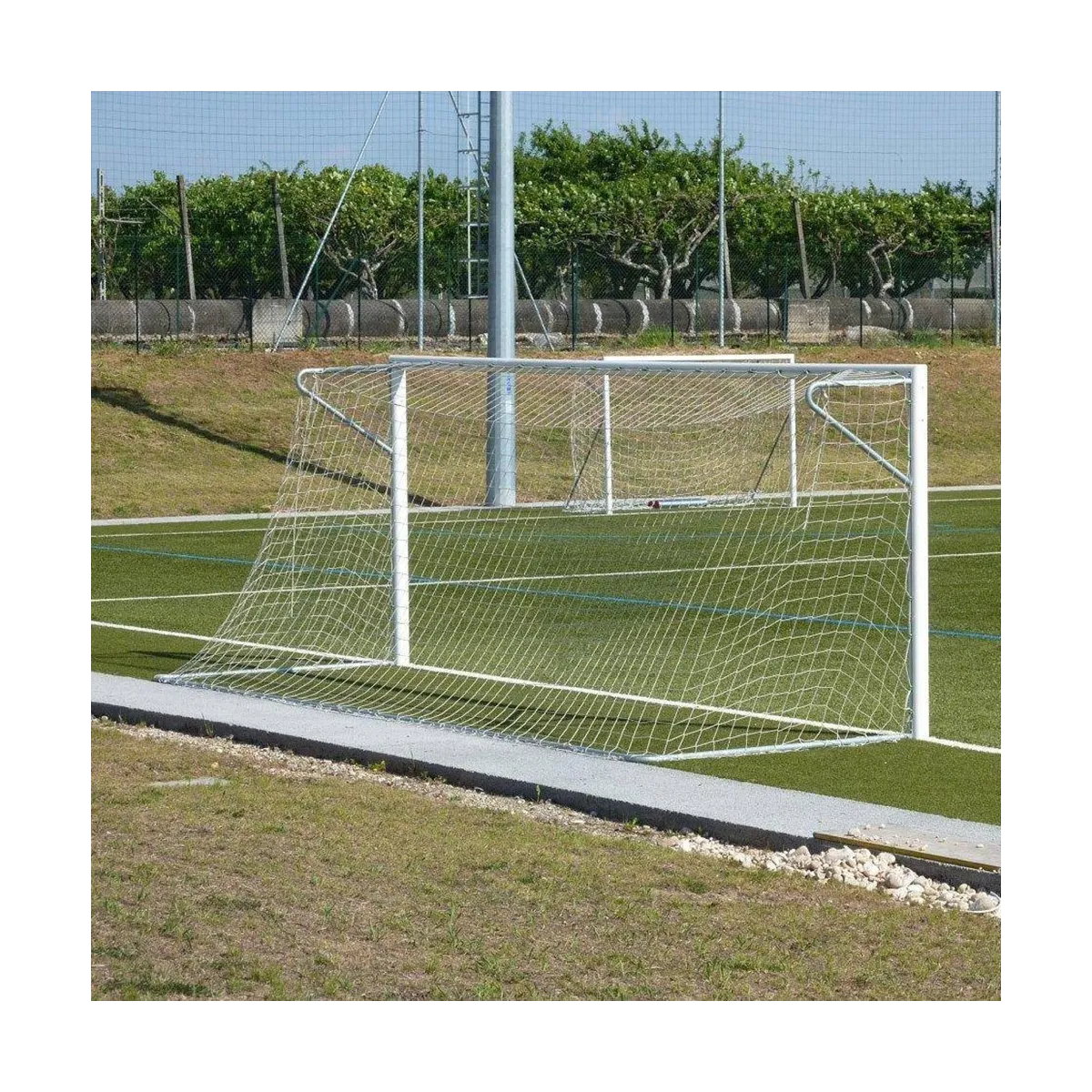 Porta calcio mt. 6x2 fissa in alluminio DIETRO