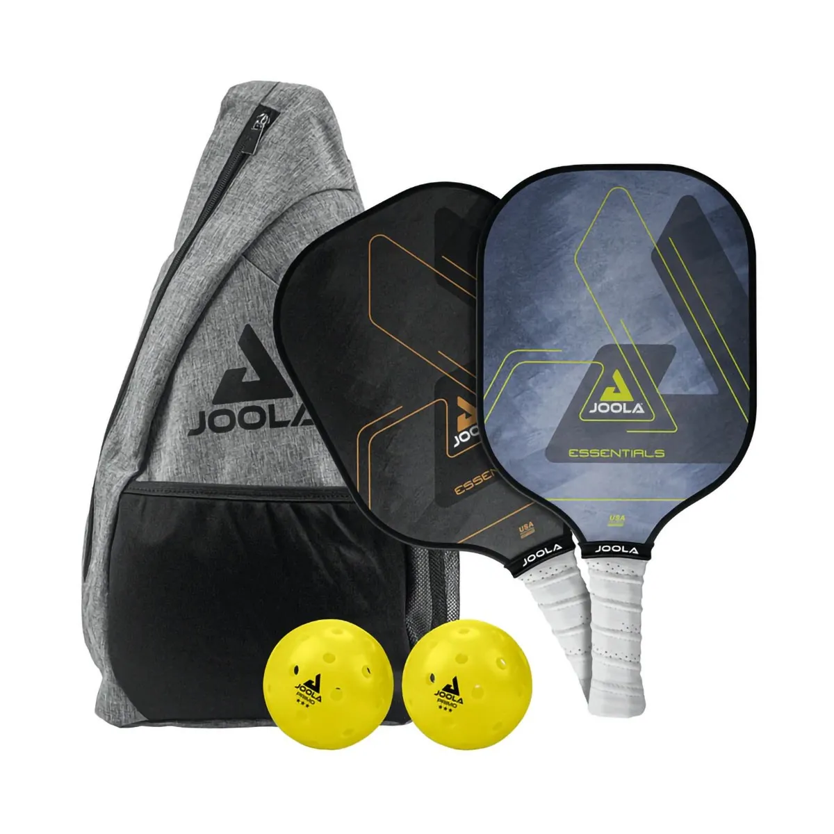 Set pickleball Joola Essentials con 2 racchette, 2 palle e borsa