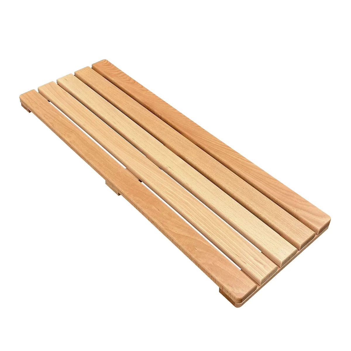 Pedana poggiapiedi in legno per spogliatoio